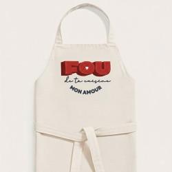 Tablier Fou de ta cuisine personnalisé