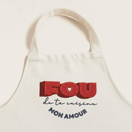 Tablier Fou de ta cuisine personnalisé
