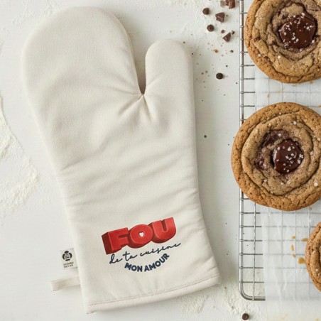 Gant de cuisine Fou de ta cuisine personnalisé