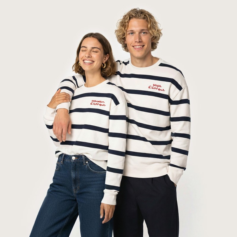 Sweat marinière Amour