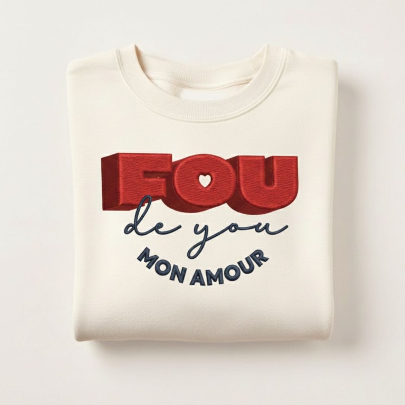 Sweat Fou de You personnalisé